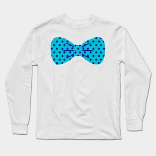 teal and dark blue bowtie Long Sleeve T-Shirt